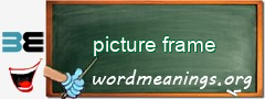 WordMeaning blackboard for picture frame